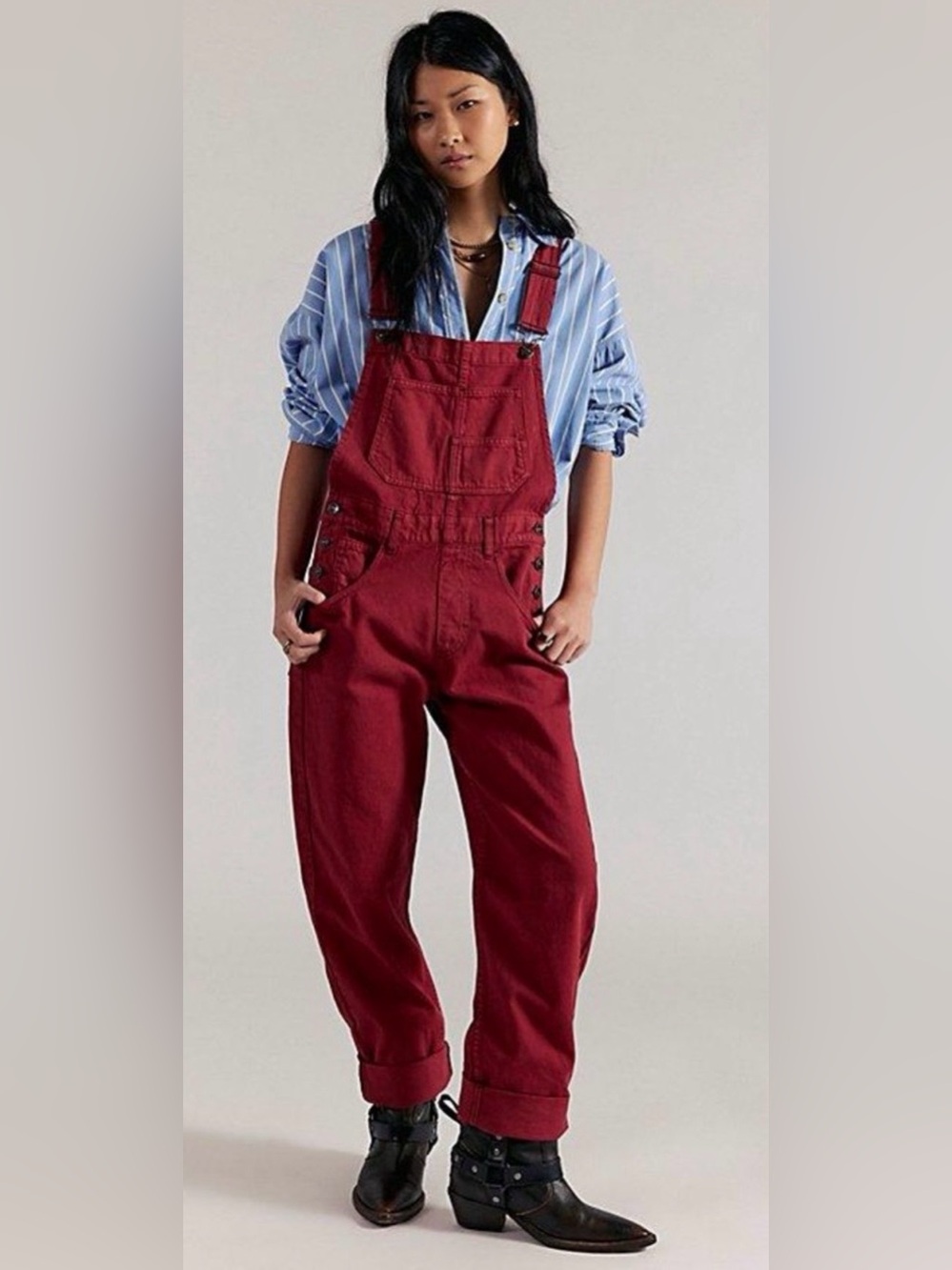 We The Free Ziggy Denim Overalls NWT Size Large